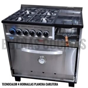 Cocina Industrial Tecnocalor 4hornallas + Plancha Carlitera